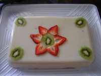 Gelatina de leche rectangular